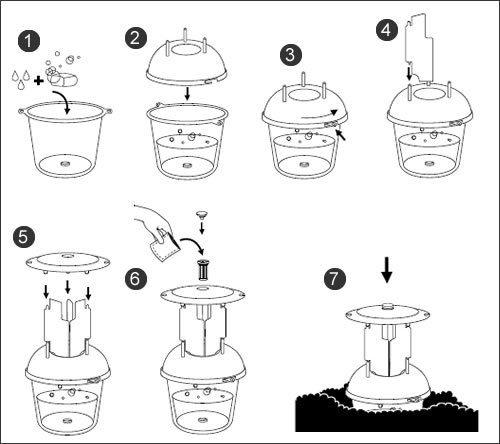 Piège à phéromone multi-usages 3 Pièges en 1