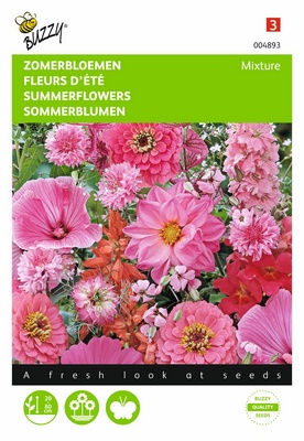 [B4893] Fleurs d'été rose/rouge (Semences)