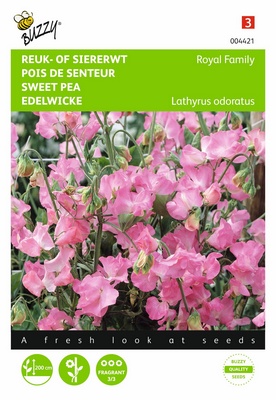 [B4421] Pois de Senteur Royal Family Rose (Semences)